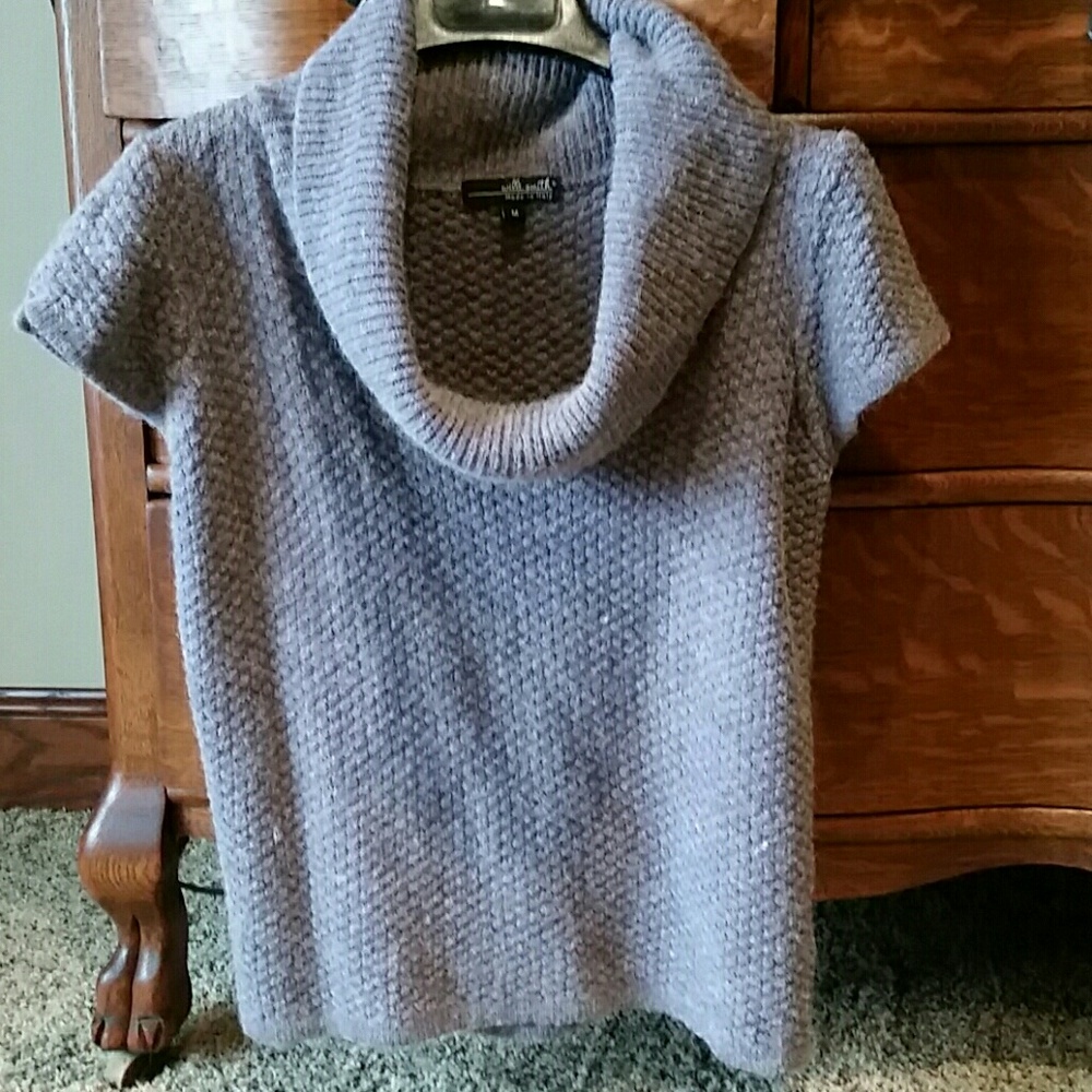 Willi Smith, purple short sleeved sweater.